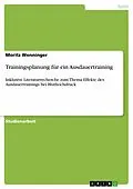 E-Book (epub) Trainingsplanung für ein Ausdauertraining von Moritz Wenninger