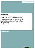 E-Book (epub) Theodor W. Adornos Begriff der "Kulturindustrie" - Analyse und zeitkritische Anwendung auf die Gegenwart von David Liese
