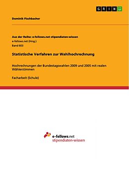 E-Book (pdf) Statistische Verfahren zur Wahlhochrechnung von Dominik Fischbacher