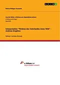 E-Book (pdf) Interpretation "Thränen des Vaterlandes Anno 1636" - Andreas Gryphius von Patrice Philippe Toussaint