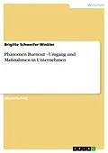 E-Book (pdf) Phänomen Burnout - Umgang und Maßnahmen in Unternehmen von Brigitte Schweifer-Winkler