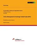 E-Book (pdf) Active Management in Exchange Traded Funds (ETFs) von Daniel Hosp