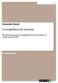 E-Book (pdf) Unmöglichkeit der Leistung von Alexander Bench