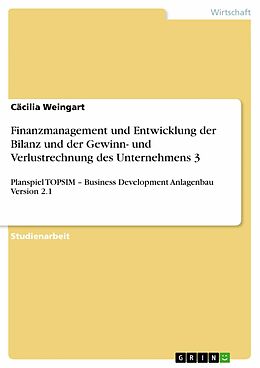 E-Book (epub) Finanzmanagement und Entwicklung der Bilanz und der Gewinn- und Verlustrechnung des Unternehmens 3 von Cäcilia Weingart