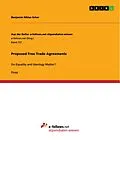 E-Book (epub) Proposed Free Trade Agreements von Benjamin Niklas Scher