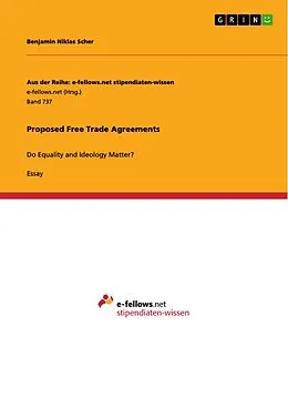E-Book (epub) Proposed Free Trade Agreements von Benjamin Niklas Scher