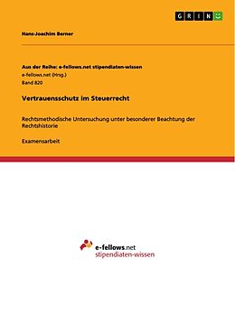 Kartonierter Einband Vertrauensschutz im Steuerrecht von Hans-Joachim Berner