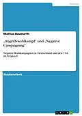 E-Book (pdf) "Angriffswahlkampf" und "Negative Campaigning" von Mattias Baumarth