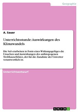 E-Book (pdf) Unterrichtsstunde: Auswirkungen des Klimawandels von A. Sauer