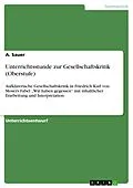 E-Book (pdf) Unterrichtsstunde zur Gesellschaftskritik (Oberstufe) von A. Sauer