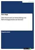 E-Book (pdf) Zum Stand und zur Entwicklung von Bewertungsportalen im Internet von Boris Rapp