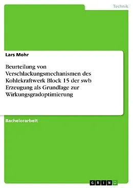 E-Book (pdf) Beurteilung von Verschlackungsmechanismen des Kohlekraftwerk Block 15 der swb Erzeugung als Grundlage zur Wirkungsgradoptimierung von Lars Mohr