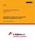 E-Book (pdf) Georg Büchner "Dantons Tod". Szenenanalyse Robespierres Monolog (Akt I/ Szene 6) von Mimy Le
