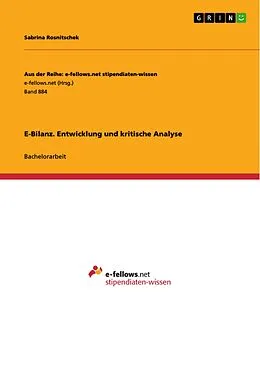 E-Book (pdf) E-Bilanz. Entwicklung und kritische Analyse von Sabrina Rosnitschek