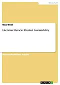 E-Book (pdf) Literature Review: Product Sustainability von Max Weiß