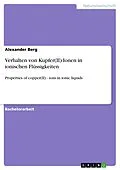 E-Book (pdf) Verhalten von Kupfer(II)-Ionen in ionischen Flüssigkeiten von Alexander Berg