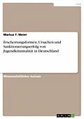 E-Book (pdf) Erscheinungsformen, Ursachen und Sanktionierungserfolg von Jugendkriminalität in Deutschland von Markus F. Meier