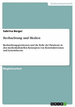 E-Book (pdf) Beobachtung und Medien von Katharina Schwarz