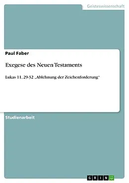 E-Book (pdf) Exegese des Neuen Testaments von Paul Faber