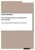 E-Book (pdf) Die Kündigung wegen unpünktlicher Mietzahlung von Tobias Scheidacker