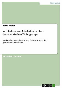 E-Book (pdf) Verhindern von Eskalation in einer therapeutischen Wohngruppe von Petra Meier