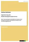 E-Book (pdf) Optimierung des Fehlermanagementprozesses von Andreas Hartmann
