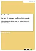 E-Book (pdf) Private Geldanlage am Immobilienmarkt von Ingolf Pernice
