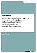 E-Book (epub) Die Einschätzung nach §105(1) Nr.1, JGG aus psychologischer Sicht und Schlussfolgerungen für die Anwendungspraxis der Heranwachsendenregelung von Stephan Müller