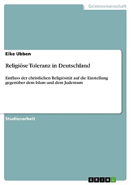 Kartonierter Einband Religiöse Toleranz in Deutschland von Eike Ubben