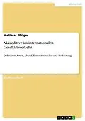E-Book (pdf) Akkreditive im internationalen Geschäftsverkehr von Matthias Pflüger