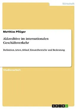 E-Book (pdf) Akkreditive im internationalen Geschäftsverkehr von Matthias Pflüger