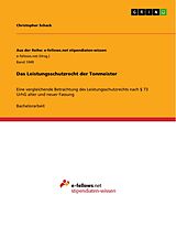 E-Book (pdf) Das Leistungsschutzrecht der Tonmeister von Christopher Schack