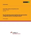 E-Book (pdf) Does the Easterlin paradox legitimize the implementation of degrowth policies in developed nations? von Annette Becker
