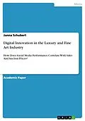 E-Book (pdf) Digital Innovation in the Luxury and Fine Art Industry von Janna Schubert