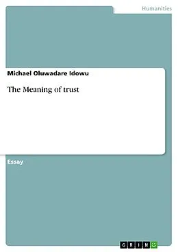 E-Book (pdf) The Meaning of trust von Michael Oluwadare Idowu