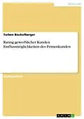 E-Book (epub) Rating gewerblicher Kunden. Einflussmöglichkeiten des Firmenkunden von Torben Bischofberger