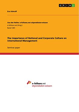 eBook (pdf) The Importance of National and Corporate Culture on International Management de Eva Schruff