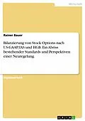 E-Book (epub) Bilanzierung von Stock Options nach US-GAAP, IAS und HGB. Ein Abriss bestehender Standards und Perspektiven einer Neuregelung. von Rainer Bauer