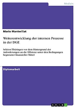 E-Book (pdf) Weiterentwicklung der internen Prozesse in der DGE von Mario Mantwillat