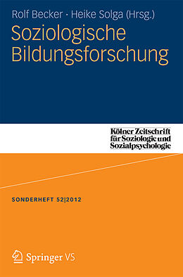 E-Book (pdf) Soziologische Bildungsforschung von Rolf Becker, Heike Solga