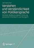 E-Book (pdf) Verstehen und Verständlichkeit von Politikersprache von Jan Kercher