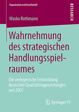 Kartonierter Einband Wahrnehmung des strategischen Handlungsspielraumes von Wasko Rothmann