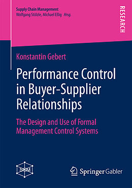 Couverture cartonnée Performance Control in Buyer-Supplier Relationships de Konstantin Gebert