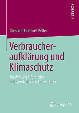 Kartonierter Einband Verbraucheraufklärung und Klimaschutz von Christoph Emanuel Müller