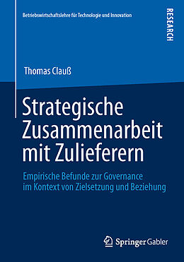 Kartonierter Einband Strategische Zusammenarbeit mit Zulieferern von Thomas Clauß