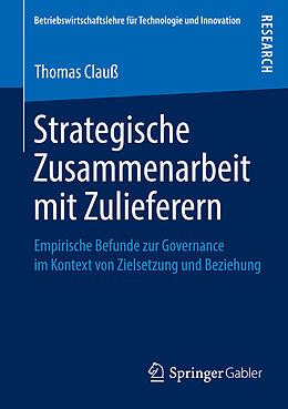 E-Book (pdf) Strategische Zusammenarbeit mit Zulieferern von Thomas Clauß