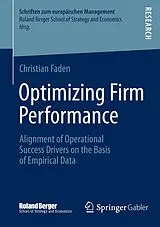 Kartonierter Einband Optimizing Firm Performance von Christian Faden
