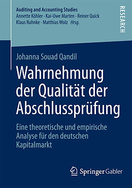 Kartonierter Einband Wahrnehmung der Qualität der Abschlussprüfung von Johanna Souad Qandil
