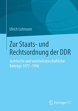 E-Book (pdf) Zur Staats- und Rechtsordnung der DDR von Ulrich Lohmann