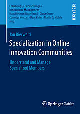 Couverture cartonnée Specialization in Online Innovation Communities de Jan Bierwald